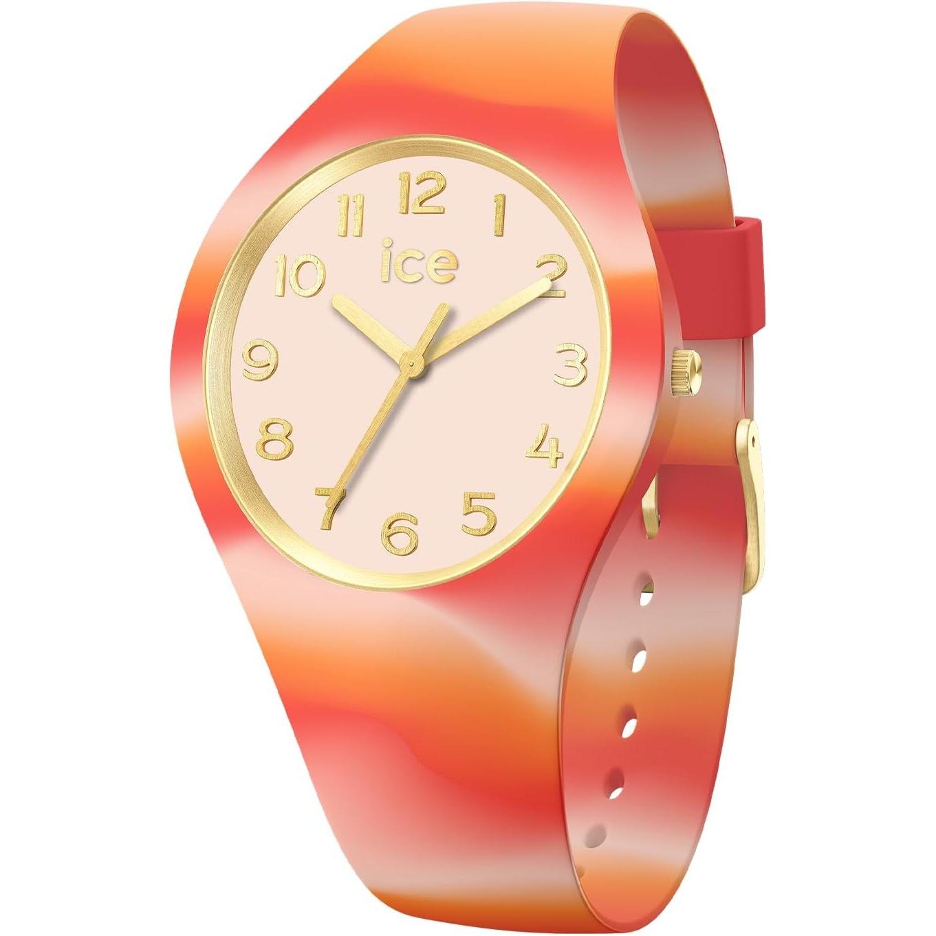 ICE Watch, Orologio da polso, 022600 Tie and Dye Sunrise, Oro, Rosso, Rosa, Multicolore, (Orologio da polso analogico, 34 mm)