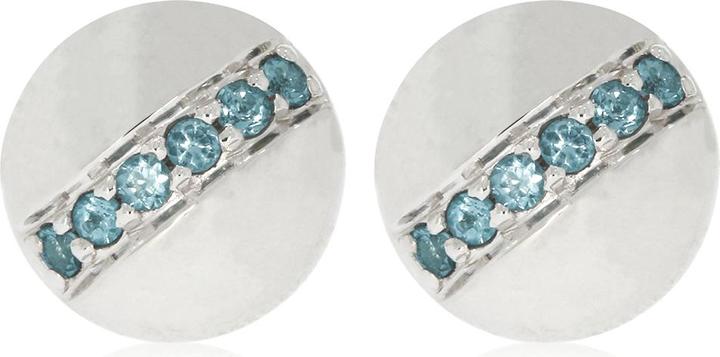 Immagine prodotto Xen Orecchini con 12 topazi blu Londra da 0,26 carati circa, placcati in rodio (Argento 925)