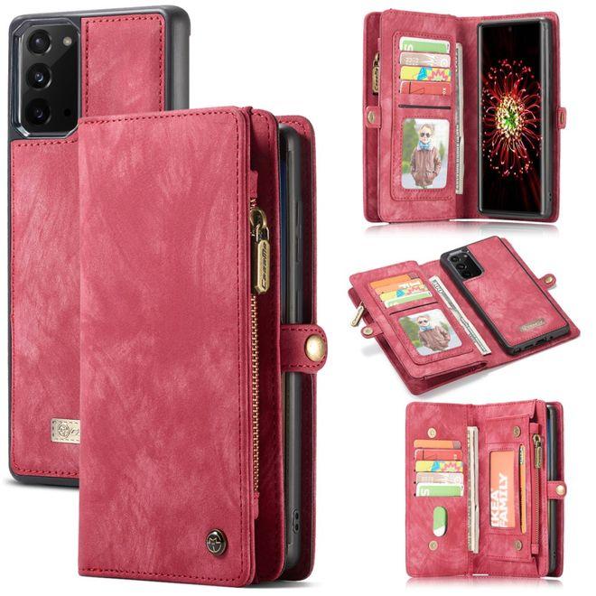 Thumbnail - Caseme Leder Portemonnaie mit Plastik Hülle (Samsung Galaxy Note 20), Smartphone Hülle, Rot
