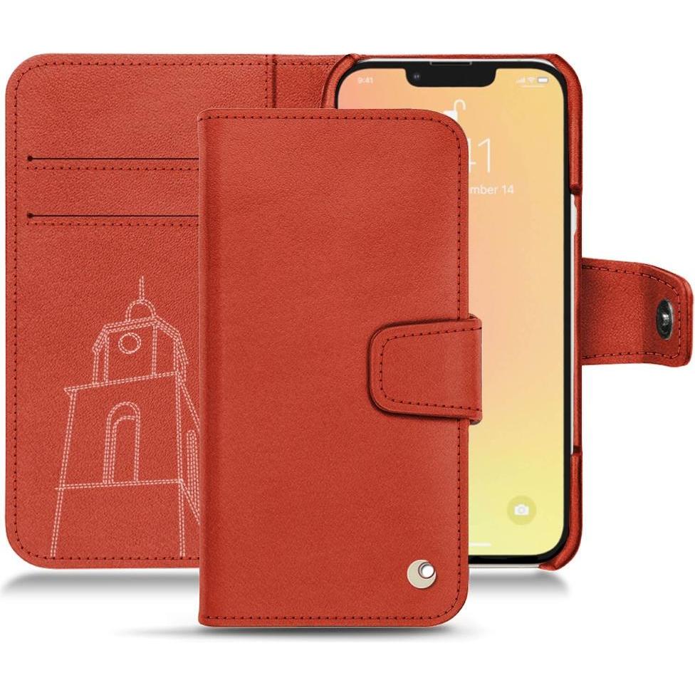 Thumbnail - Noreve Lederschutzhülle Wallet (Apple iPhone 13 mini), Smartphone Hülle, Orange