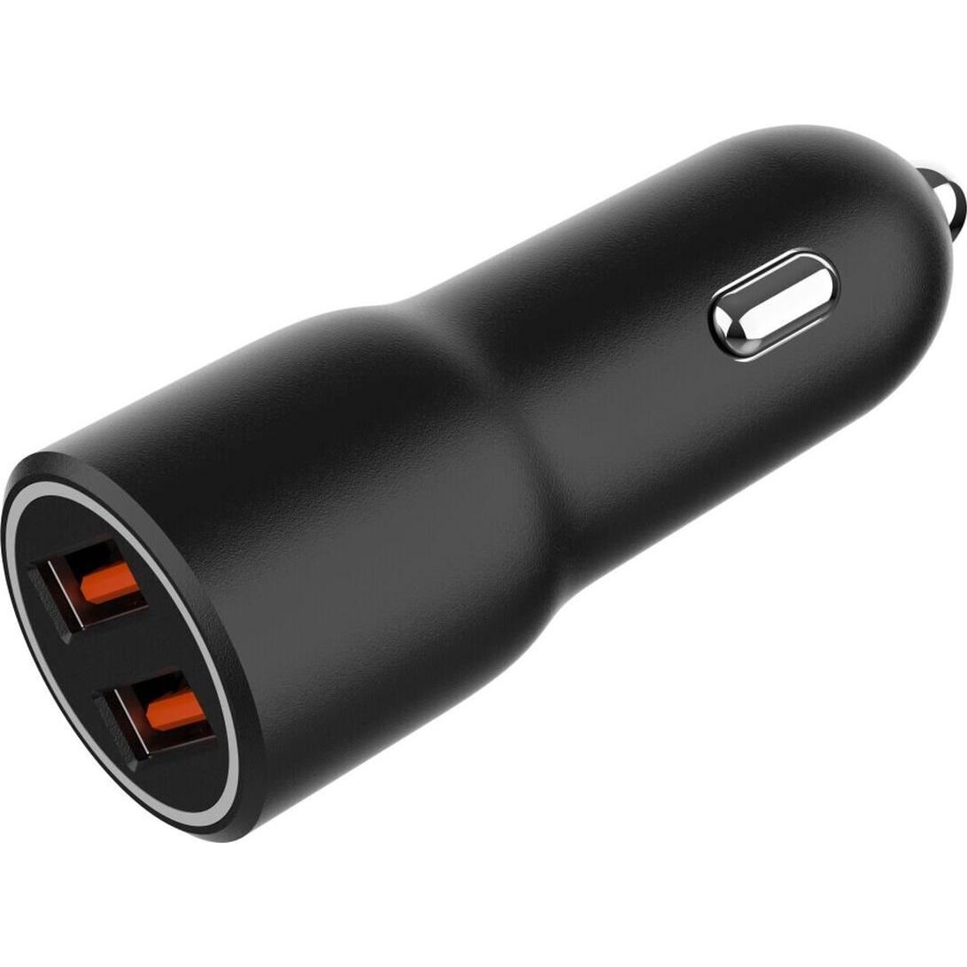 Gembird CARICABATTERIE PER DISPOSITIVI MOBILI USB 2PORT/TA-UC-A2QC36-CAR-01, Adattatore per auto, Nero