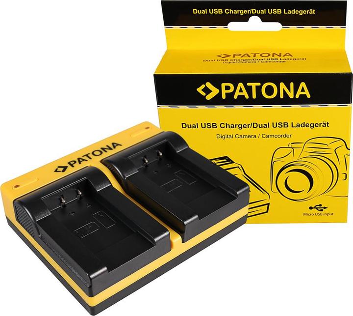 Actual product image Patona Dual charger for Sanyo DB-L90 DMX DMXSH1 DMX-SH1 DMXSH11 DMX-SH11 DB-L90 VPC incl. Micro-USB