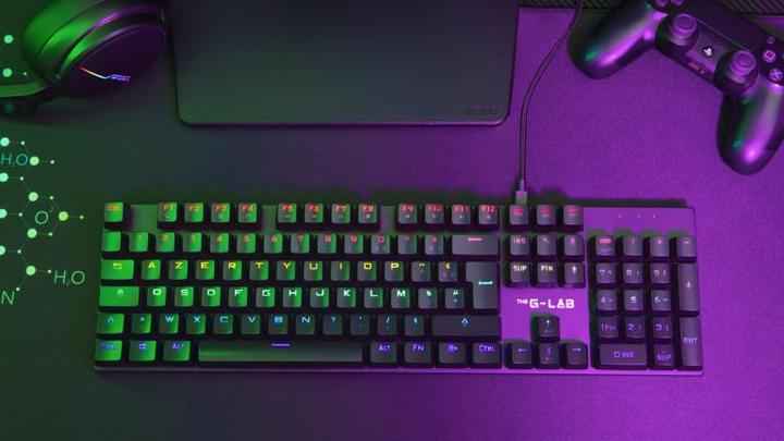 Actual product image The G-Lab Keyz Carbon Ex - Noir/RGB/Filaire/Switch Tactile (FR, Cable)