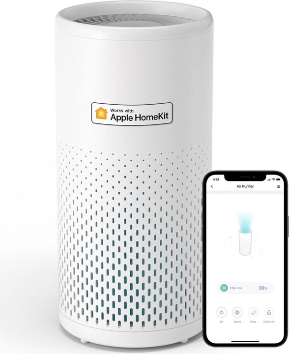 Productafbeelding Meross Slimme Wi-Fi luchtreiniger (18 m²)