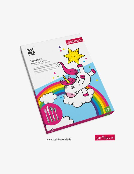 Produktbild WMF Kinderbesteck 4tlg Einhorn ab 3 Jahre Edelstahl poliert