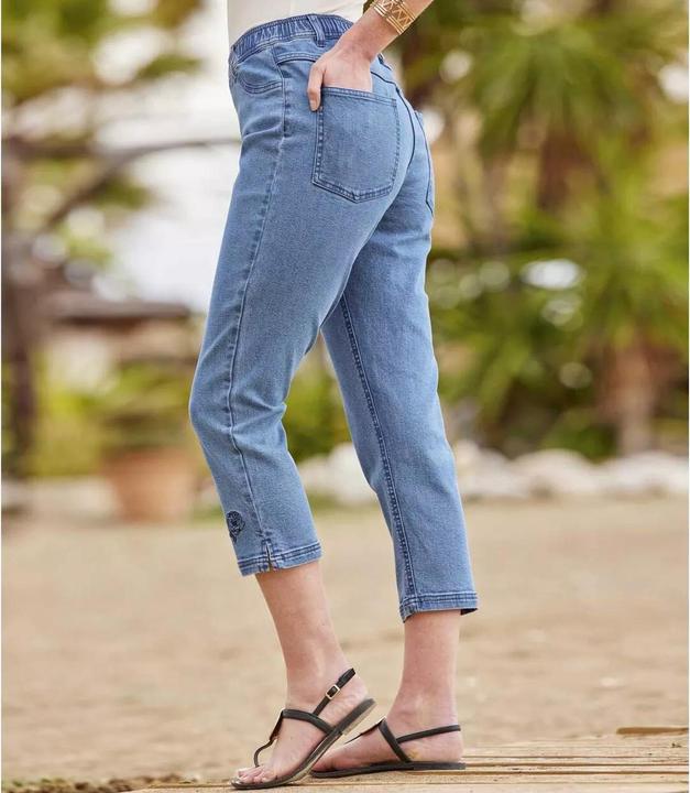 Produktbild Atlas For Women Bestickte 78Tregging aus StretchDenim