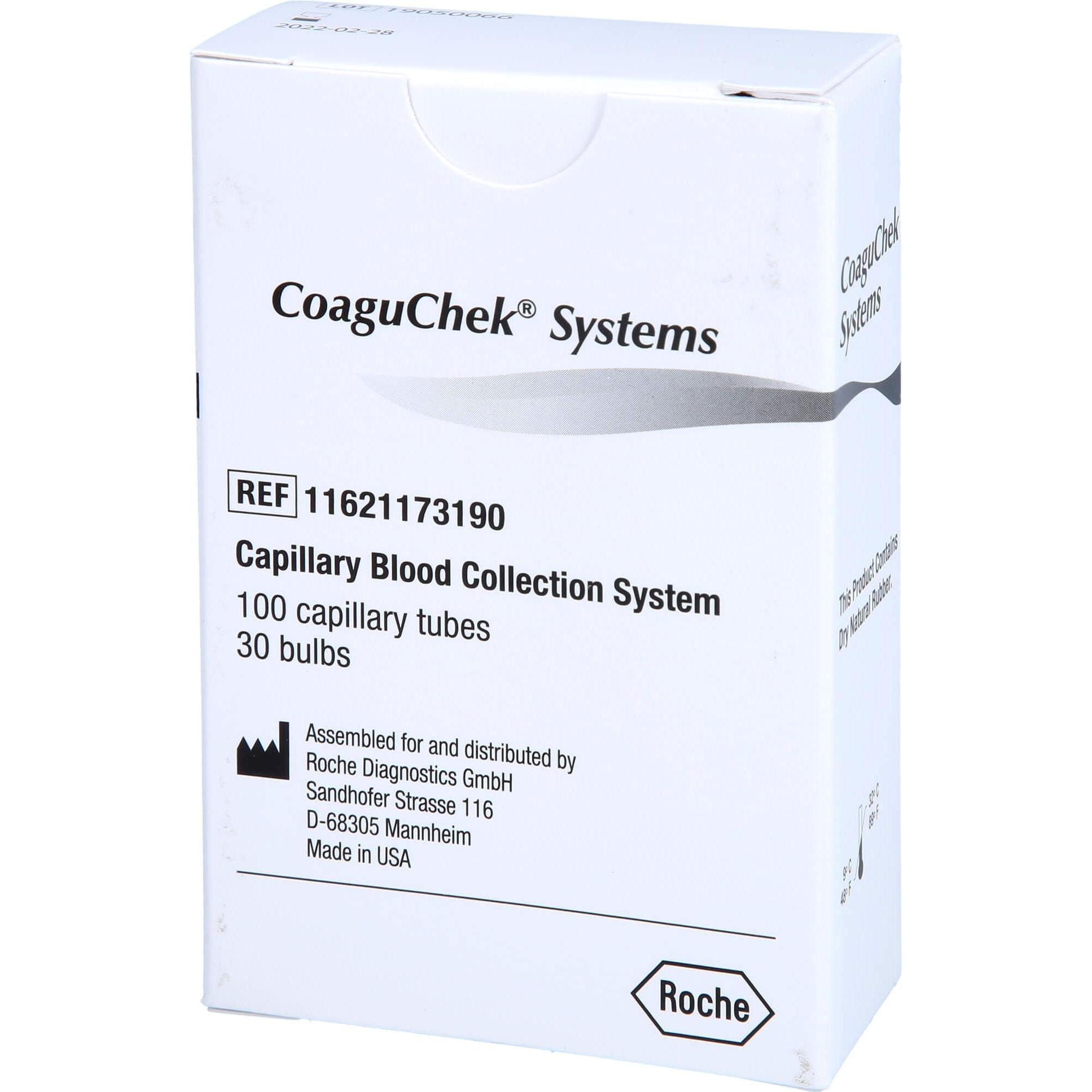 CoaguChek, Praxisbedarf, Plastik Kapillaren 50 mcl (100 Stk)