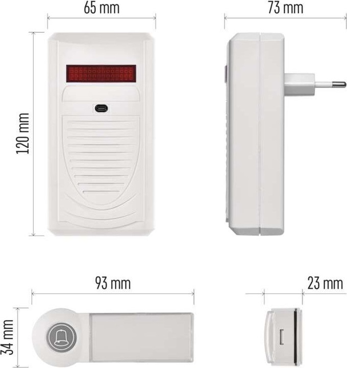 Produktbild Emos Drahtlose Türklingel 98080S