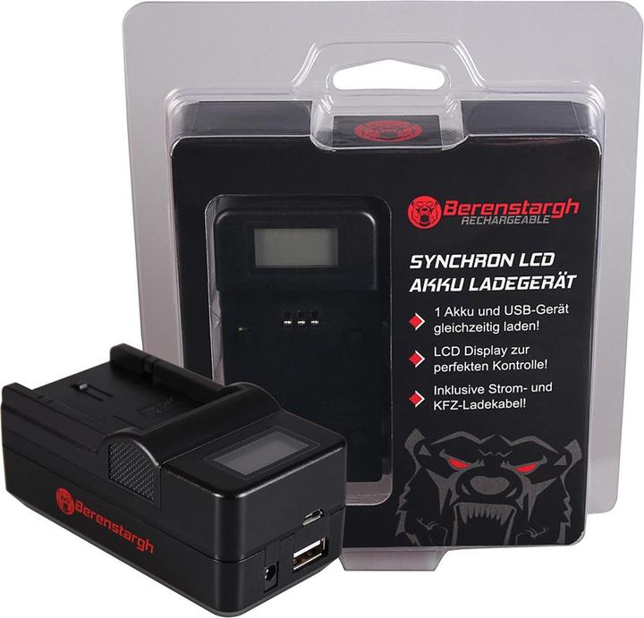 Berenstargh Synchron USB Ladegerät f. Sony NP-BX1 BX BX1 NP-BX1 Cybershot DSC HX300 DSC HX50V DSC RX (Batterijlader voor camera)