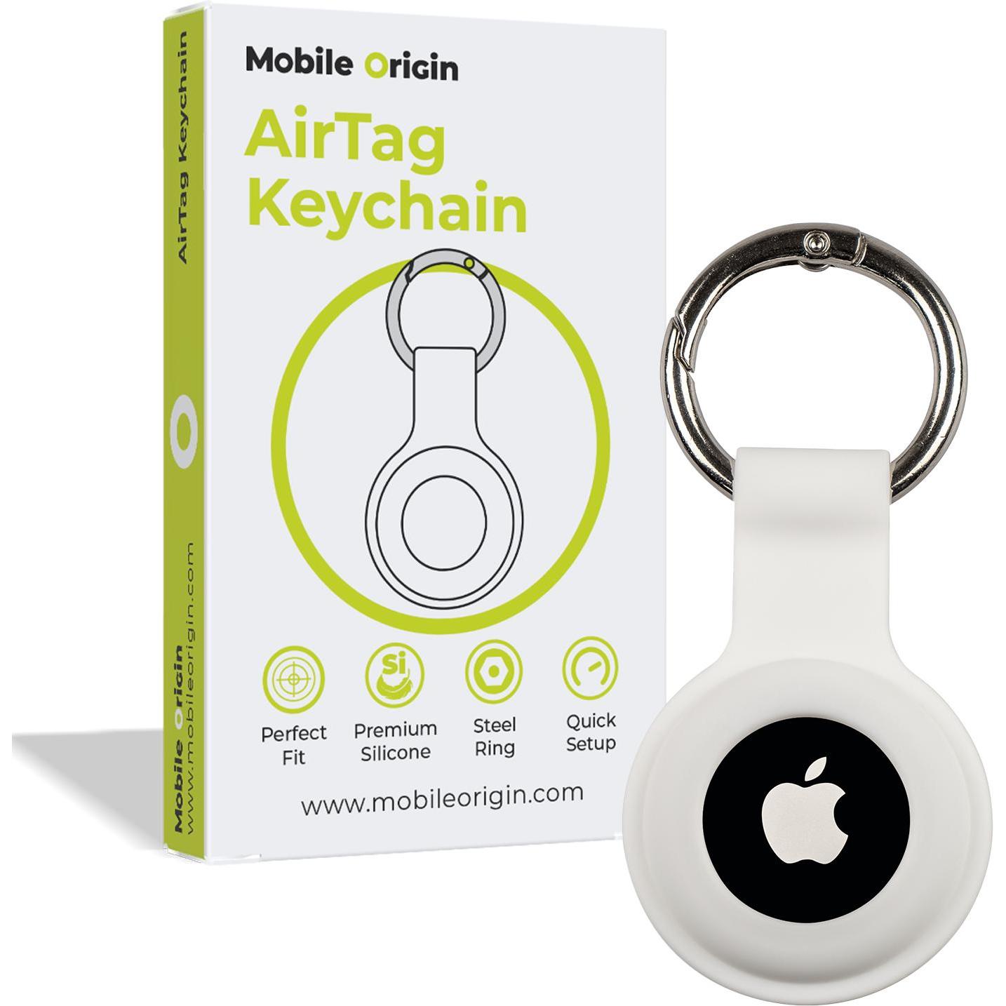 Mobile Origin Portachiavi AirTag bianco, Accessori per tracker, Bianco