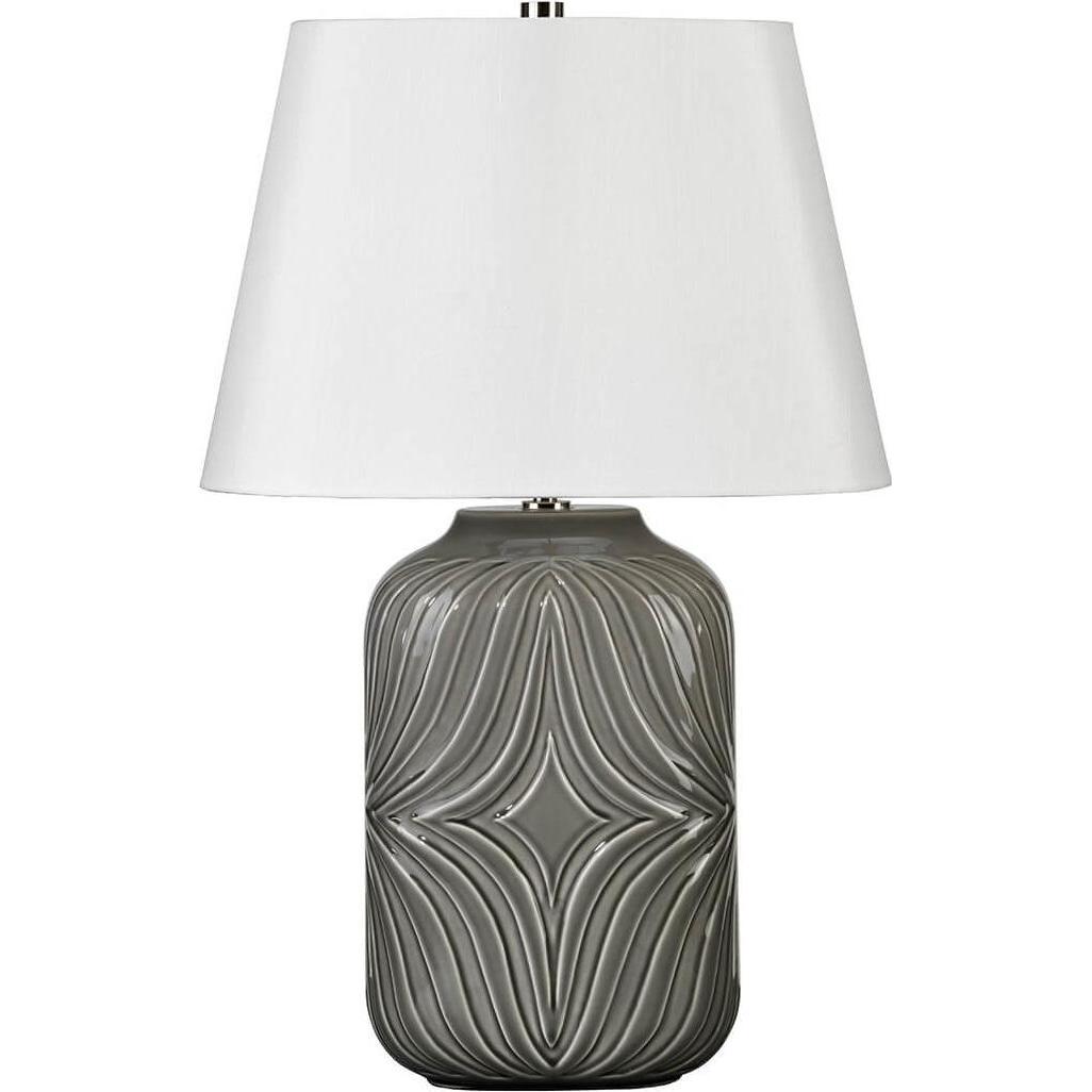Elstead Lighting, Tischlampe, Muse Tischleuchte E27 Grau Weiss, Made in UK (E27)