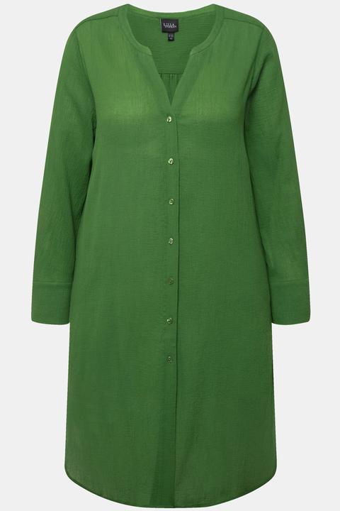 Actual product image Ulla Popken Sheer Textured Longline Blouse (54)