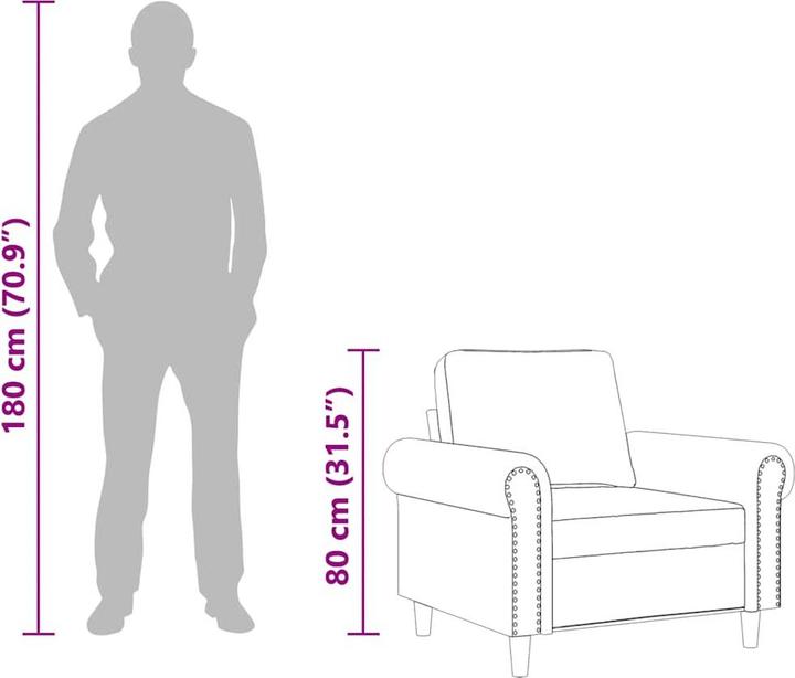 Produktbild vidaXL Sessel 60 cm Samt