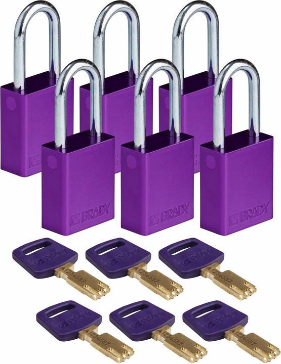 Actual product image Brady SafeKey Padlocks - Aluminium
