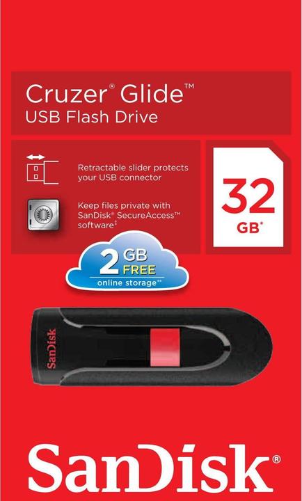 Actual product image SanDisk Cruzer Glide (32 GB, USB-A)