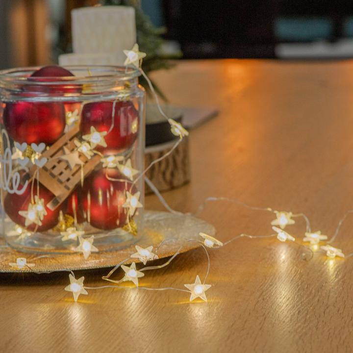 Actual product image Lindby Motje LED fairy lights, stars (3.20 m)