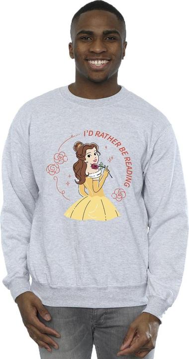 Immagine prodotto Disney Felpa in cotone da uomo Beauty And The Beast I'd Rather Be Reading (L)