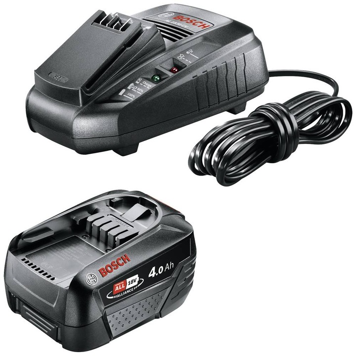1x 4.0 Ah battery, 1x AL 1830 CV charger
