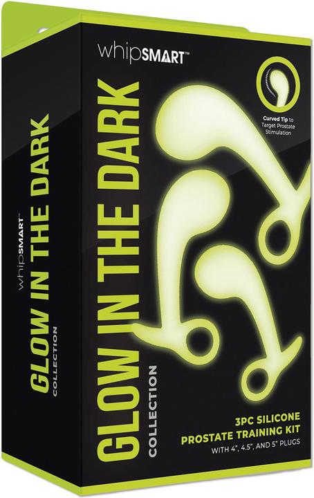 Actual product image Xgen Products Whipsmart Glow In The Dark 3Pc Silicone Prostate Training Kit Silikonowy Zestaw Treningowy Prostaty