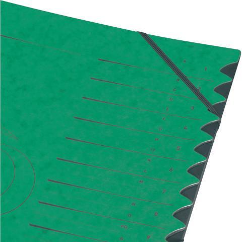 Thumbnail - Herlitz, Mappe, Ordnungsmappe easyorga, A4, Karton, 12 Fächer, grün Colorspan-Karton, 355 g-qm, innen schwarzer Mani (A4...