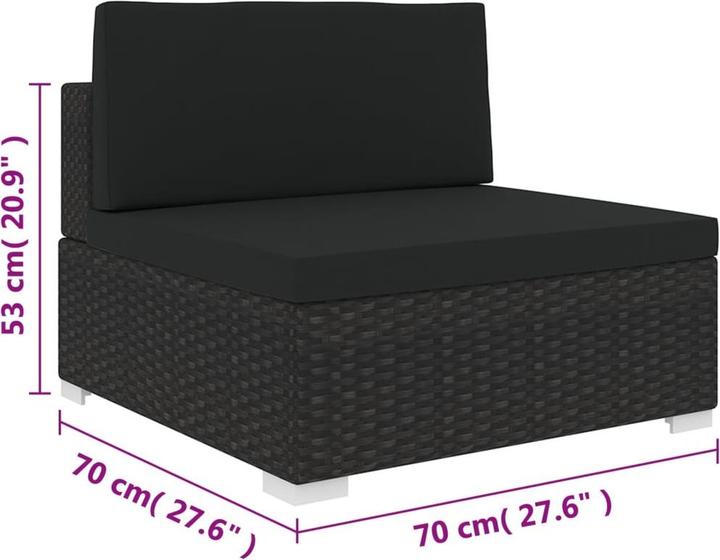 Produktbild vidaXL Mittelsofa