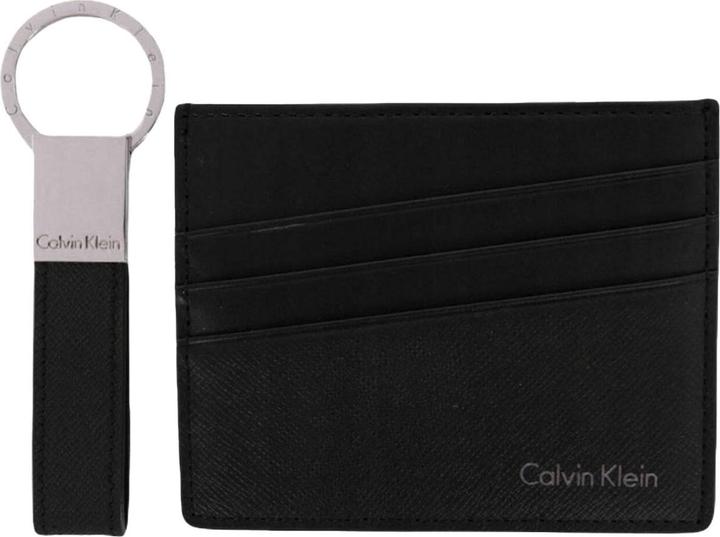 Actual product image Calvin Klein Logo Leather Card Holder Set