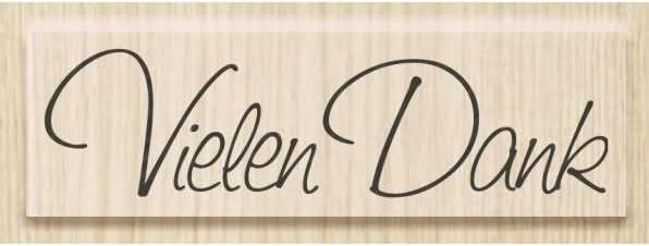 Produktbild Heyda Stempel Vielen Dank 6.3x1.7cm 211800600 Holz matt