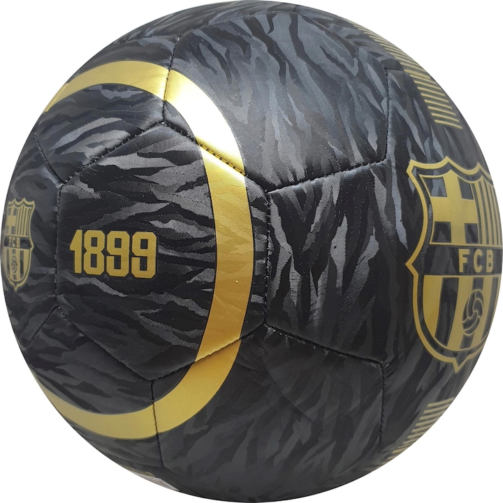 FC Barcelona Bal Away Zwart/Goud Maat 5