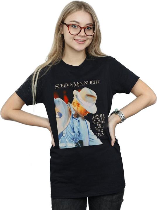 Produktbild David Bowie Serious Moonlight Boyfriend Fit TShirt (M)