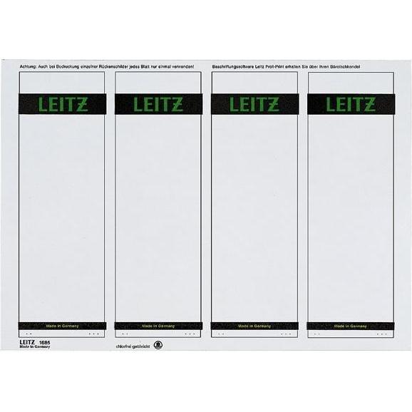Leitz, Ordner Zubehör, PC-beschriftbare Rückenschilder für Qualitäts-Ordner 180°