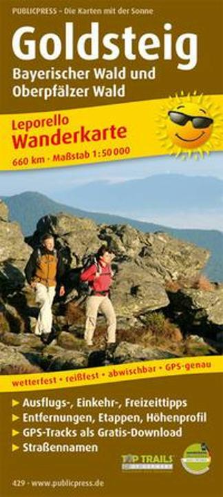 Produktbild Wanderkarte Goldsteig, Bayerischer Wald und Oberpfälzer Wald 1 : 50 000 50000 (Deutsch, 2017)