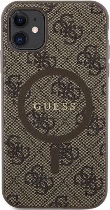 Produktbild Guess GUHMN61G4GFRW iPhone 11 6.1" / Xr brązowy/brown hardcase 4G Collection Leather Metal Logo MagS (Apple iPhone 11, Apple iPhone XR)