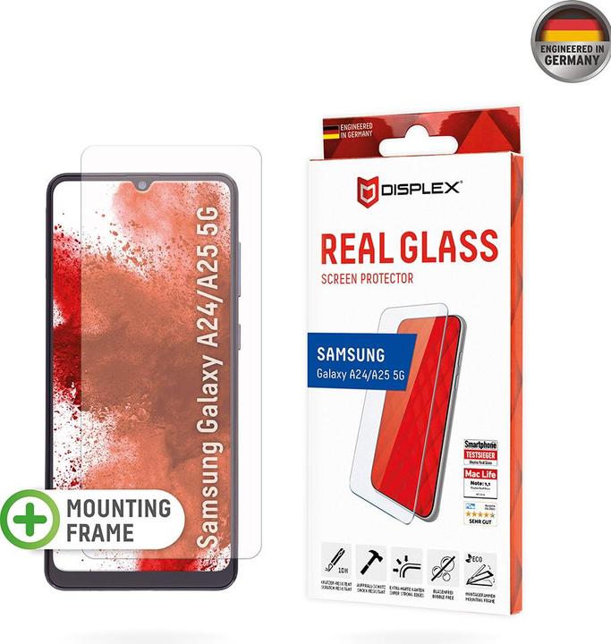 Produktbild Displex Real Glass, 2D Panzerglas (1 Stk., Samsung Galaxy A24, Samsung Galaxy A25 5G)
