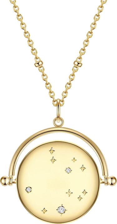 Image du produit Glanzstücke München Ladies Zodiac Leo sterling silver cubic zirconia yellow gold 50.0 cm base chain + 5.0 cm extension - (Argent Sterling, 50 - 55 cm)