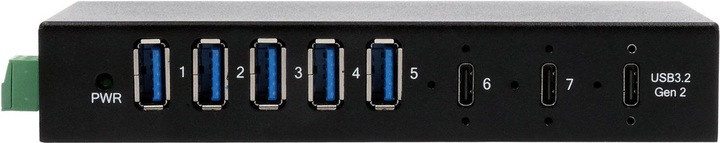 Produktbild Exsys Industrial USB 3.2 Gen 2x1 Hub 7-Port (USB-C, 7 Ports)