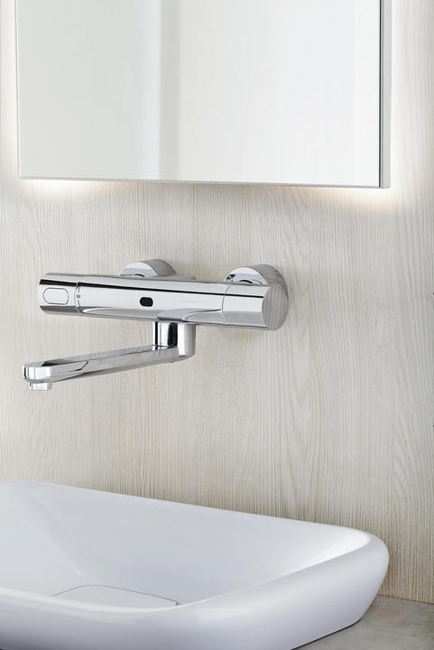 Produktbild Grohe Eurosmart CE Infrarot-Wand-Waschtischarmatur mit Temperaturregulierung