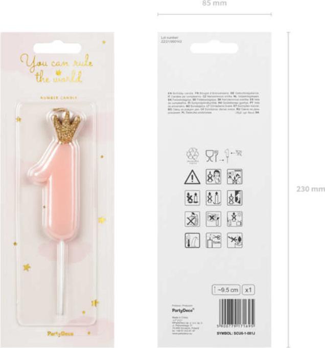 Produktbild Partydeco Zahlenkerze (1 x)