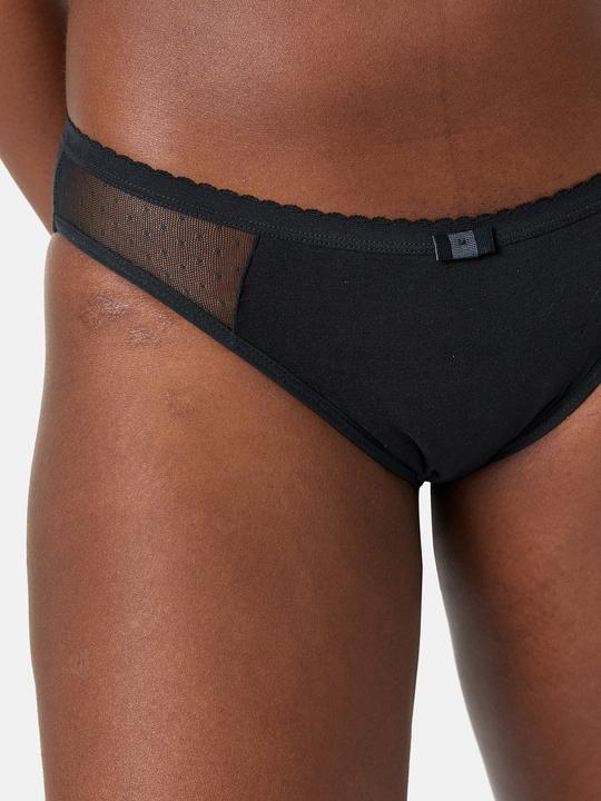 Actual product image DIM Slip Lace Medium Black with Mesh Detail (M)