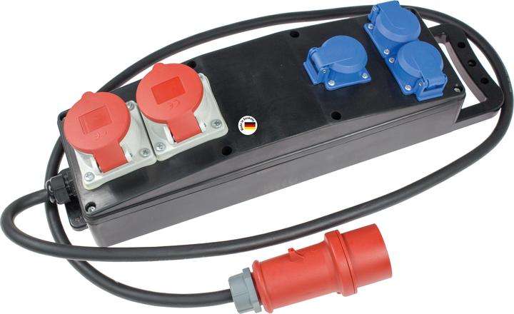Produktbild As - Schwabe Vollgummi-Steckdosenleiste (5 x, CEE 7/3, CEE)
