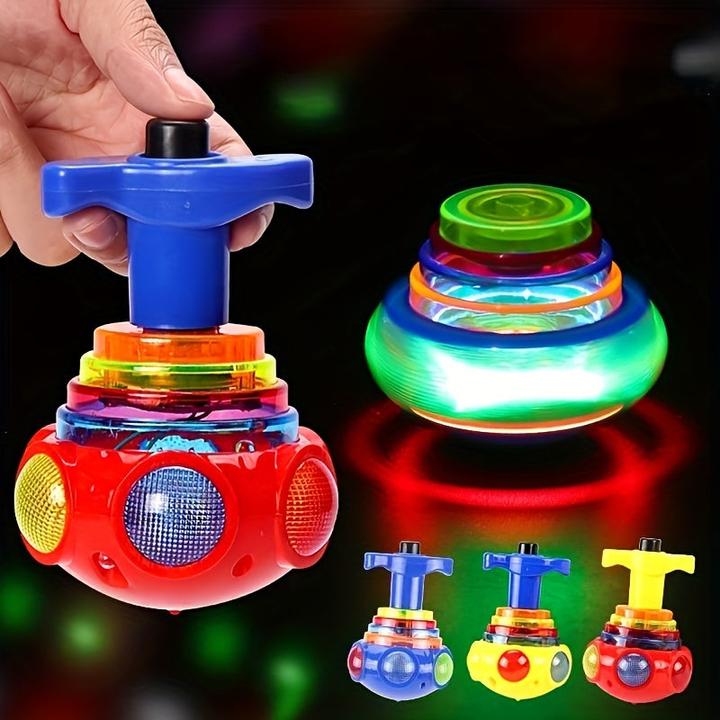 Actual product image Activity Board Musical spinning top toy, spinning gyroscope, spinning top toy, musical toy (random colour)