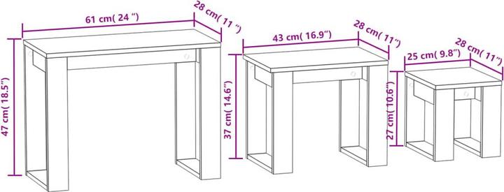 Actual product image vidaXL Curtice (28 x 28 x 47 cm)