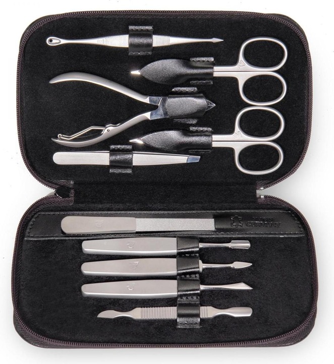 Produktbild Sacher TR600R.0104 - 10-teilig Maniküretui Manikürenset schwarz Leder