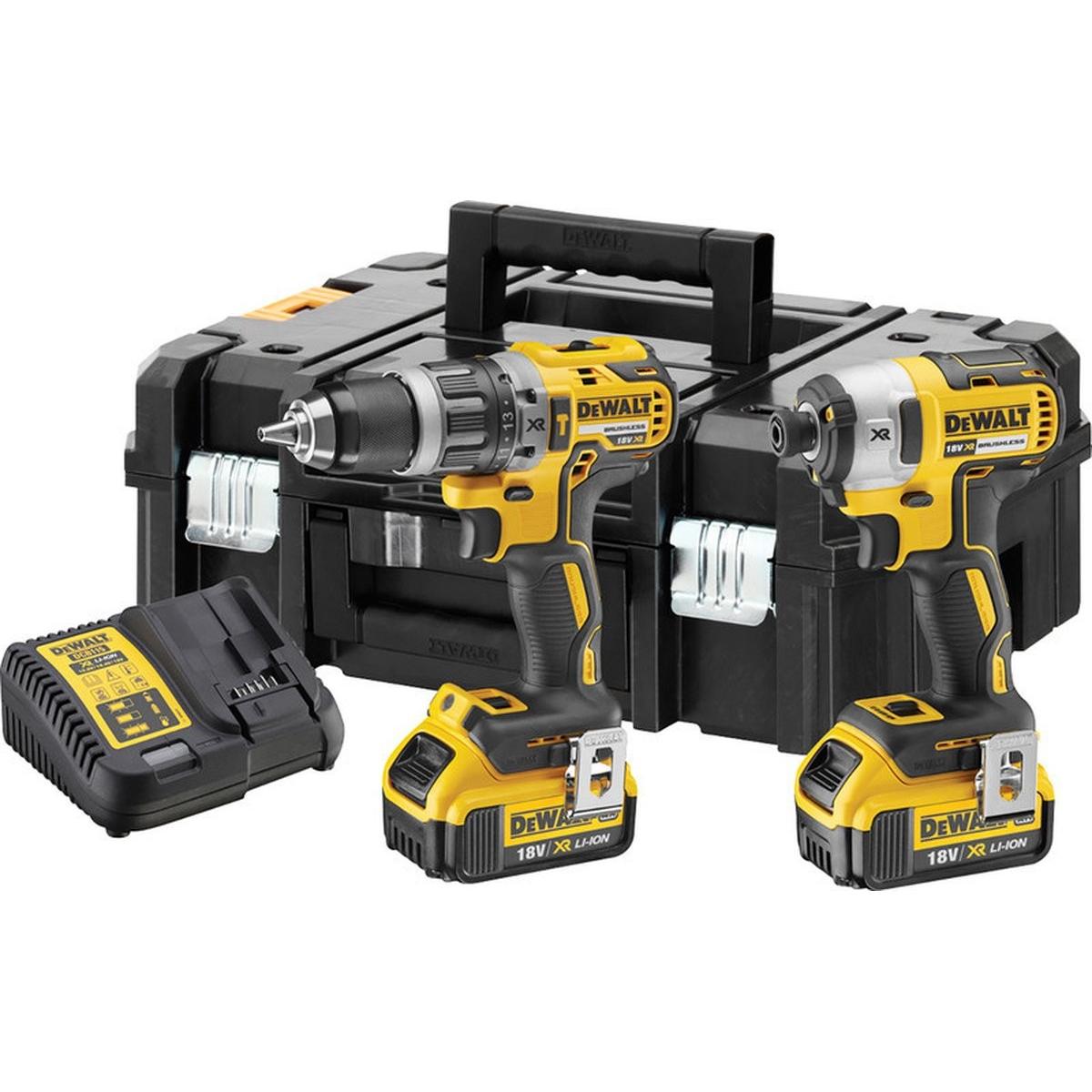 DeWalt, Trapano + Avvitatore a batteria, DCK266M2T accu set DCD796 + DCF887 in T-Stak koffer 18v 4.0Ah Li-ion - DCK266M2T