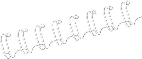 Actual product image Fellowes Wire comb 12mm, 34 loops, silver, 100 pcs