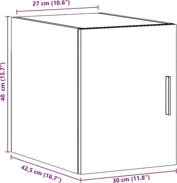 Image du produit vidaXL Wandschrank (30 x 42.50 x 40 cm)