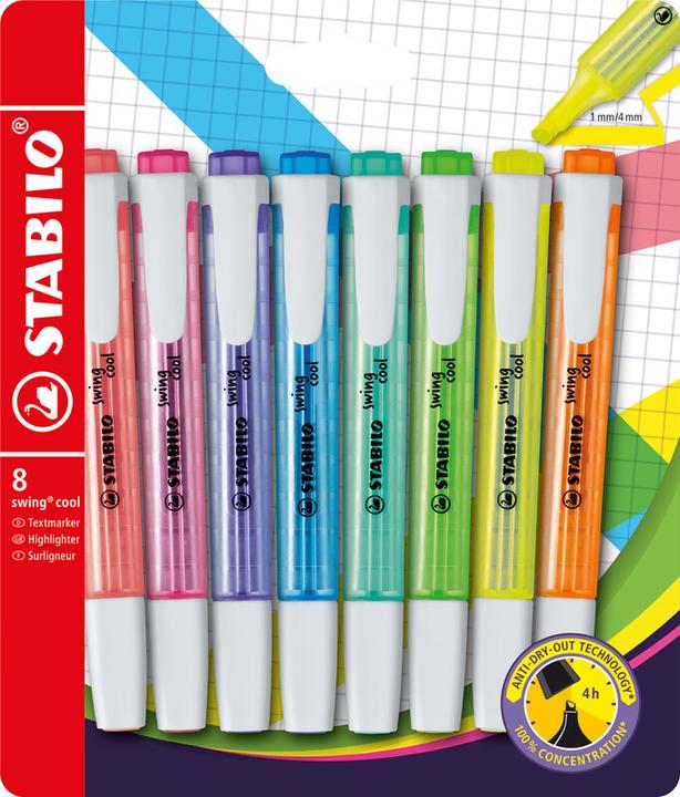 Produktbild STABILO swing cool Textmarker (8x)