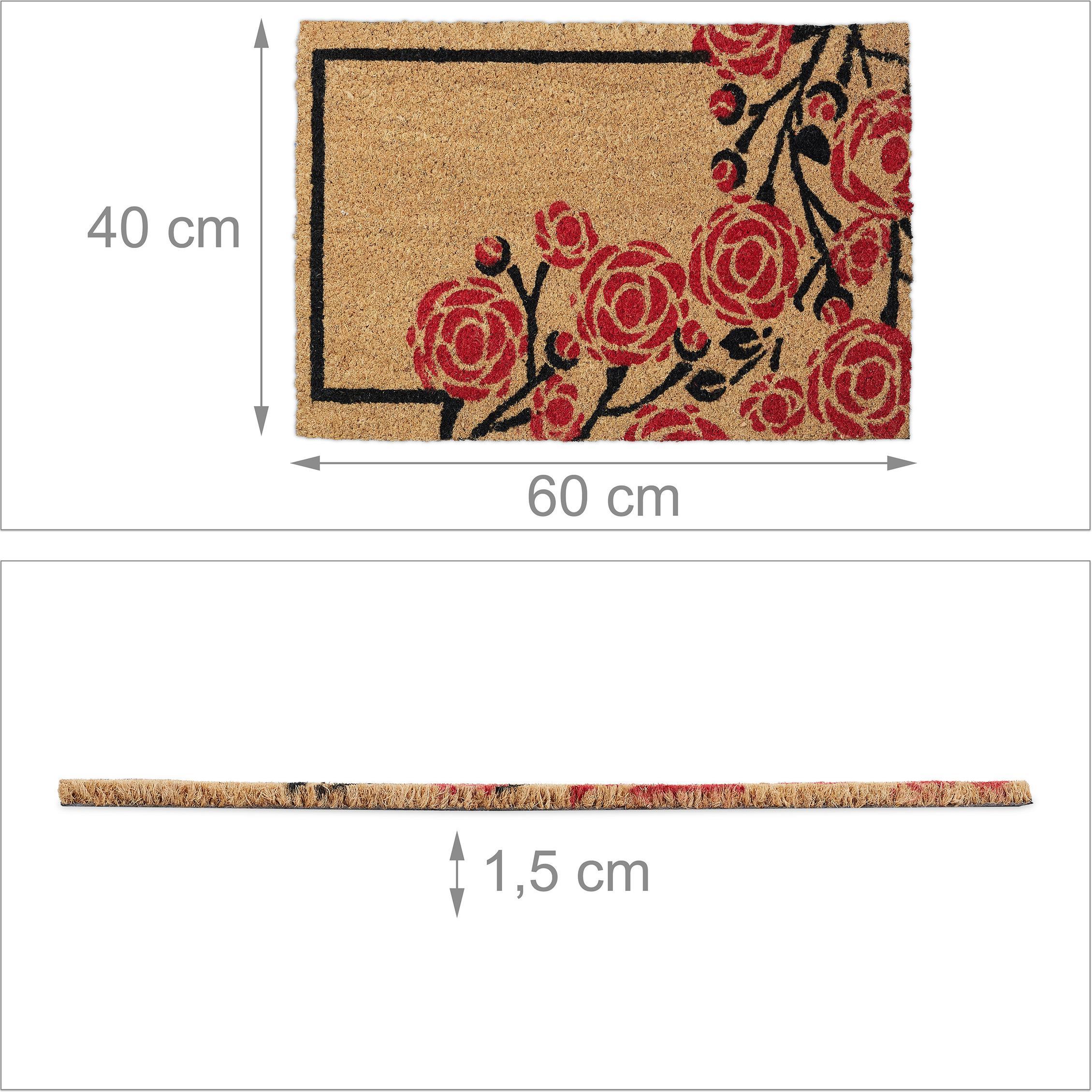 Thumbnail - Relaxdays, Fussmatte, Kokos-Fussmatte (60 x 40 x 1.5 cm)