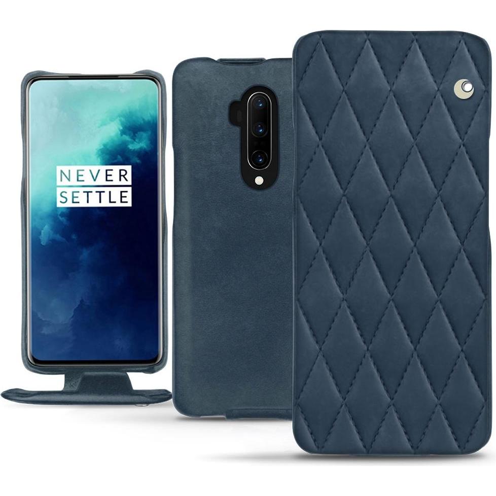 Noreve Lederschutzhülle vertikal (OnePlus 7T Pro), Smartphone Hülle, Blau