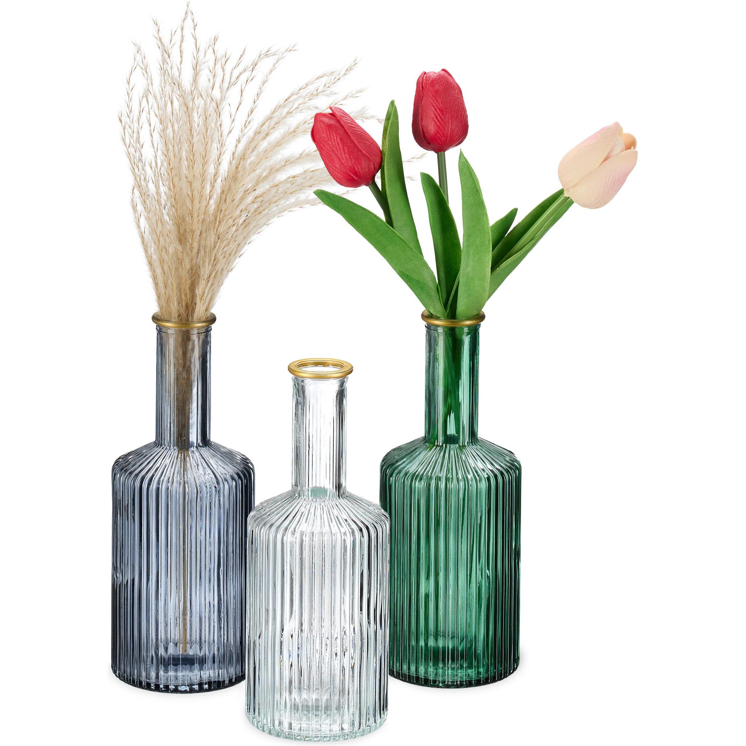 Relaxdays, Vase, 3x Vasen (3 x, 0.45 l)