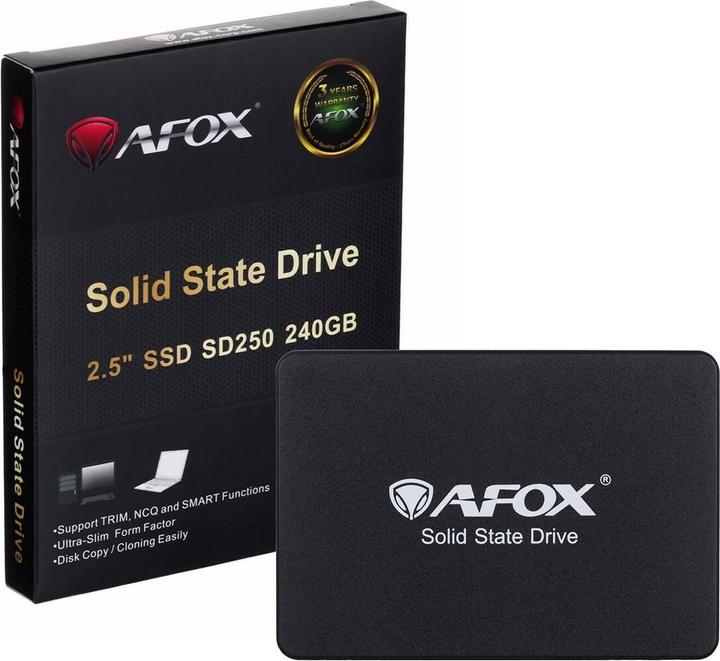 Actual product image AFOX SSD 240GB 2.5" SATA III 6Gb/s 240GN SD250 (240 GB, 2.5")
